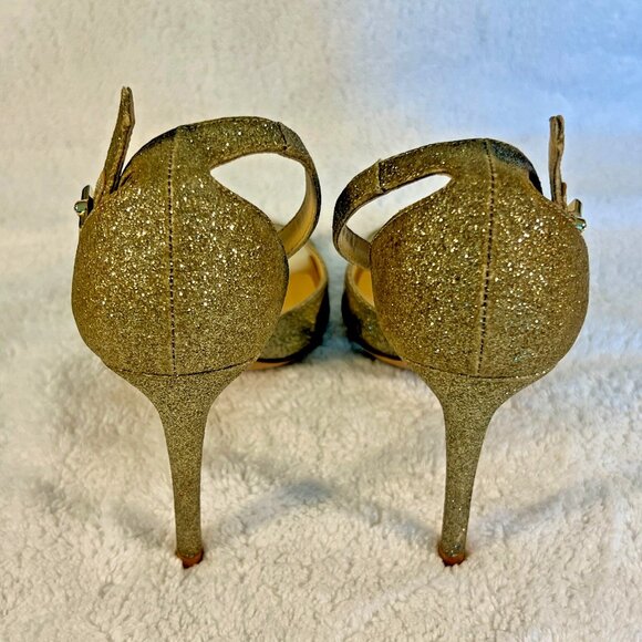 Jimmy Choo Annie 85 Glitter Sandals - Picture 8 of 9